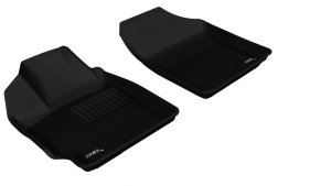 Toyota Yaris Floor Mats - Front - 3D MAXpider - Kagu - Black - `07-`11